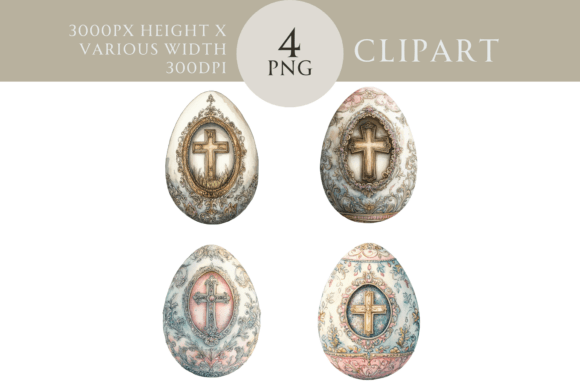 Download Religious Easter Egg Clipart Set - Egg Collection