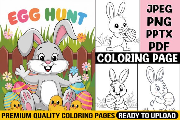 Download Easter Egg Hunt Coloring Pages for Kids - Egg Collection