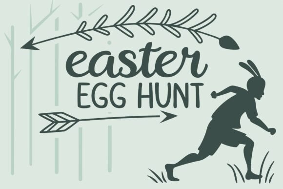 Download Chalkboard-style 'Easter Egg Hunt' Typog - Egg Collection