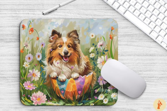 Download Cheerful Dog in Easter Egg Background - Egg Collection