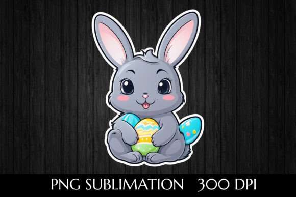 Download Cartoon Easter Bunny with Eggs - Premium Resources