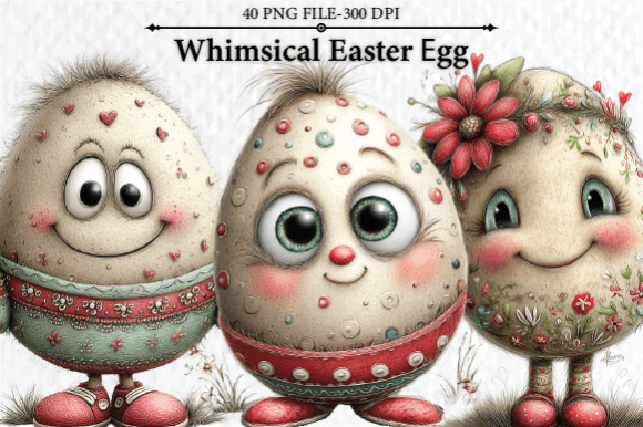 Download Whimsical Easter Egg Clipart - Egg Collection