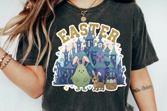 Download Magical Easter Kingdom Castle with Whimsical Bunny Friends Png - Magical easter Collection