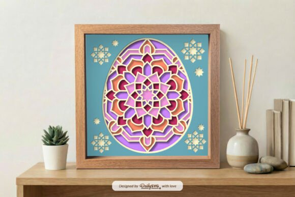 Download Easter Egg Mandala Shadow Box SVG - Premium Resources