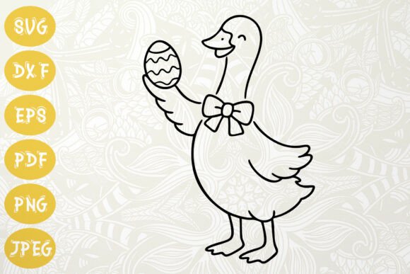 Download Goose Holding Egg SVG Easter Design - Egg Collection