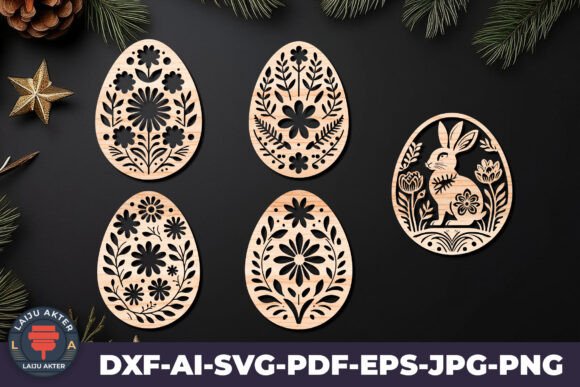 Download Easter Egg LaserCut SVG File Bundle - Egg Collection