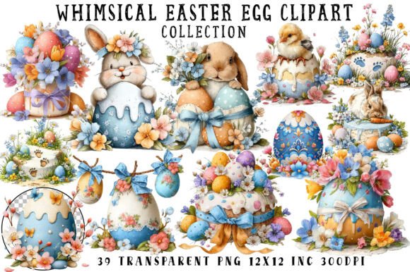 Download Whimsical Easter Egg Clipart - Egg Collection