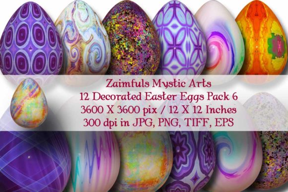 Download 12 Easter Eggs 3D Set 6 - Egg Collection