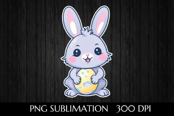 Download Cartoon Easter Bunny Holding Egg - Premium Resources