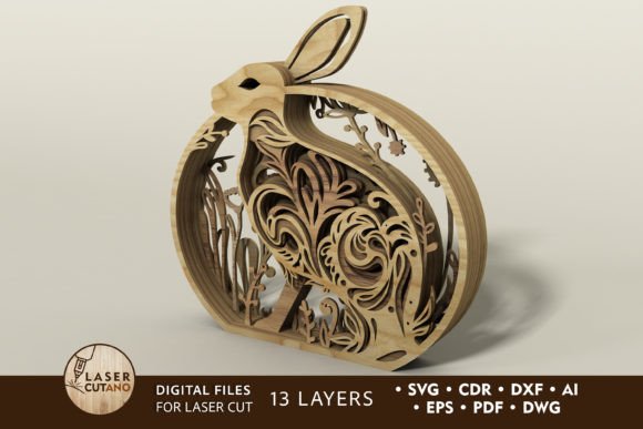 Download EASTER RABBIT Laser Cut Wood Bunny - Laser cut wood Collection