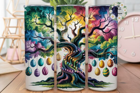 Download Magical Easter Egg Tree Tumbler Wrap PNG - Egg Collection